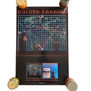 Golden Earring N.E.W.S.‎ Vintage 1984 Promo Poster 22x33 Polygram Records Rock
